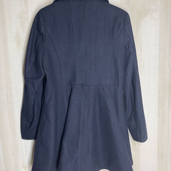 Liz Claiborne navy wool‎ double breasted coat, size large - Picture 9 of 15